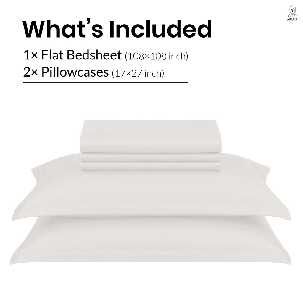 100% Bamboo King Size Bedsheet 275x275 cm with 2 Oxford Pillowcases | 250 TC Ultra Soft, Cooling & Breathable | Plain Solid Luxury Double Bed Sheet (Silver, Pillow Cover Pack of 2)