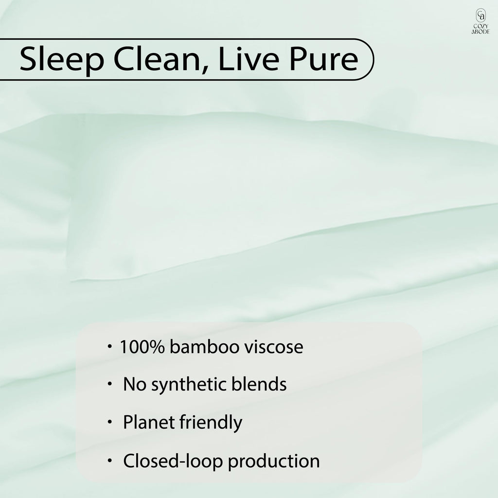 100% Bamboo King Size Bedsheet 275x275 cm with 2 Oxford Pillowcases | 250 TC Ultra Soft, Cooling & Breathable | Plain Solid Luxury Double Bed Sheet (Silver, Pillow Cover Pack of 2)
