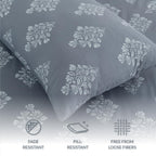 200TC 100% Cotton Elegant Floral Leaf Damask Printed Flat Bedsheet King Size (108 x 108 Inch) with 2 Pillow Covers – Soft Breathable Fabric, Dark Subtle Colours Bedding for Home, Beige