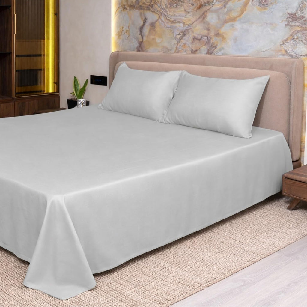 600 TC Cotton Rich Jacquard Bedsheet Set with Pillow Covers
