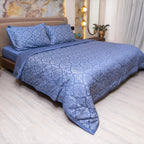 600 TC Jacquard Luxury Bedding Set with Quilted Comforter, Bedsheet & 4 Pillow Covers | Ultra Soft, All-Season | Premium Bedding (Vintage Ornamental)