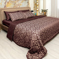 600 TC Jacquard Luxury Bedding Set with Quilted Comforter, Bedsheet & 4 Pillow Covers | Ultra Soft, All-Season | Premium Bedding (Blue, King 275x275cm, Vintage Ornamental)