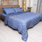 600 TC Jacquard Luxury Bedding Set with Quilted Comforter, Bedsheet & 4 Pillow Covers | Ultra Soft, Breathable, All-Season | Hotel Style Bedding (Victorian Damask)