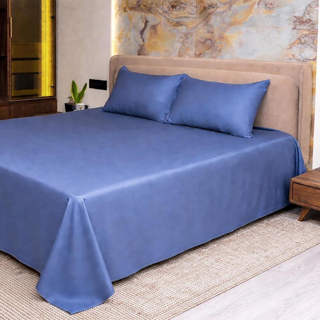 600 TC Cotton Rich Jacquard Bedsheet Set with Pillow Covers