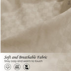 Premium 100% 350TC Jacquard Weave Microcheck King Size 108 x 108 Inches Bedsheet Set – Soft, Breathable & Durable Sateen Weave – 1 Flat Sheet, 2 Pillow Covers (Caramel)