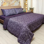 600 TC Jacquard Luxury Bedding Set with Quilted Comforter, Bedsheet & 4 Pillow Covers | Ultra Soft, Breathable, All-Season | Hotel Style Bedding-FP