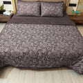 Luxury 600TC Jacquard Cotton Rich 3Pcs Comforter Set & Pillow Covers, Ultra Soft Fluffy & Lightweight AC Quilted Blanket Set for All Season