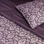 Luxury 600TC Jacquard Cotton Rich 3Pcs Comforter Set & Pillow Covers, Ultra Soft Fluffy & Lightweight AC Quilted Blanket Set for All Season