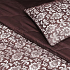 Luxury 600TC Jacquard Cotton Rich 3Pcs Comforter Set & Pillow Covers, Ultra Soft Fluffy & Lightweight AC Quilted Blanket Set for All Season