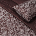 Luxury 600TC Jacquard Cotton Rich 3Pcs Comforter Set & Pillow Covers, Ultra Soft Fluffy & Lightweight AC Quilted Blanket Set for All Season