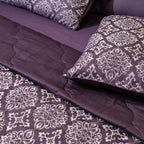 Luxury 600TC Jacquard Cotton Rich 3Pcs Comforter Set & Pillow Covers, Ultra Soft Fluffy & Lightweight AC Quilted Blanket Set for All Season