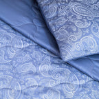 Luxury 600TC Jacquard Cotton Rich 3Pcs Comforter Set & Pillow Covers, Ultra Soft Fluffy & Lightweight AC Quilted Blanket Set for All Season
